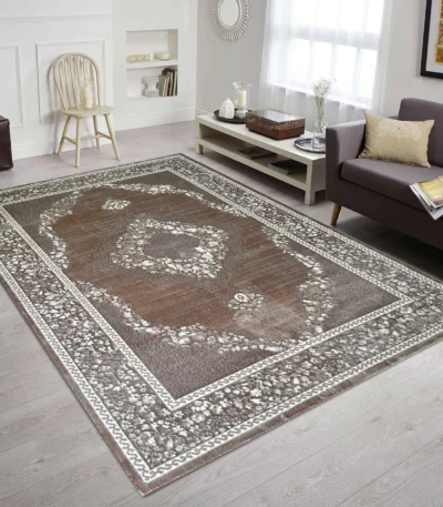 Ideal Eagle Silky CamelWhite Rug