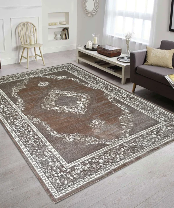 Ideal Eagle Silky CamelWhite Rug