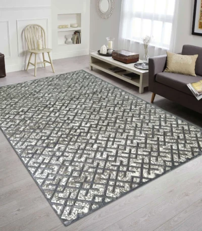Ideal Eagle Silky GreyWhite Rug