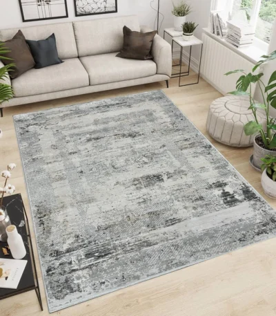 Kartal Carpets Shrink LightBeige Grey Rug