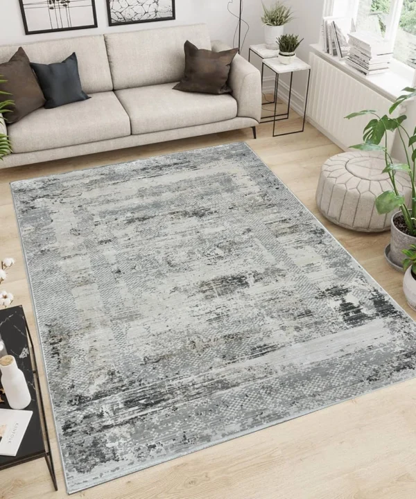 Kartal Carpets Shrink LightBeige Grey Rug