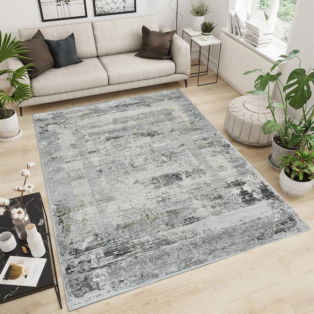 Kartal Carpets Shrink LightBeige Grey Rug