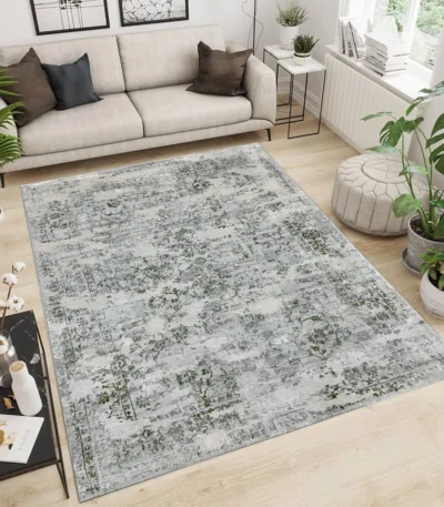Kartal Carpets Shrink LightBeige OliveWhite Rug