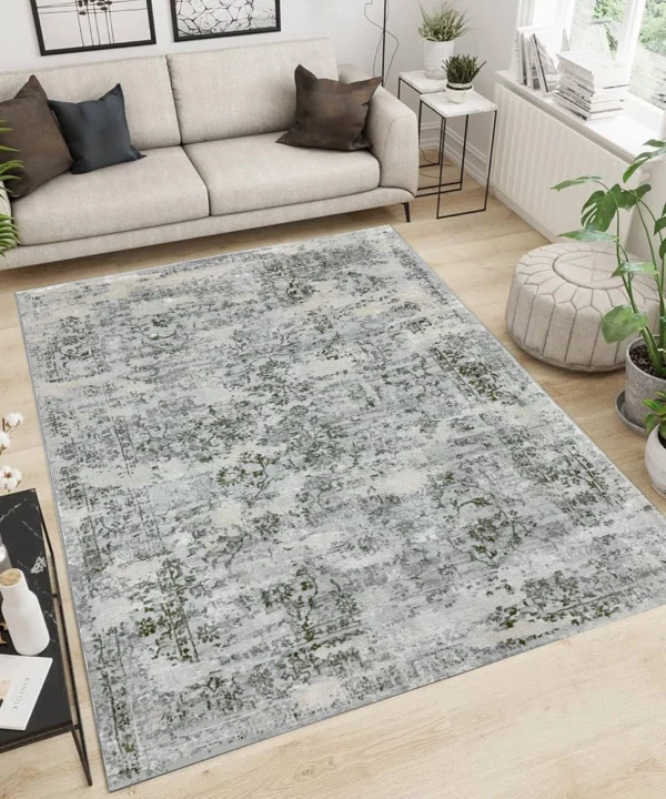 Kartal Carpets Shrink LightBeige OliveWhite Rug