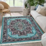 Sarvestan FeroziBlue Design Rug