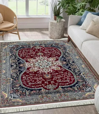 Sarvestan Maroon Design Rug