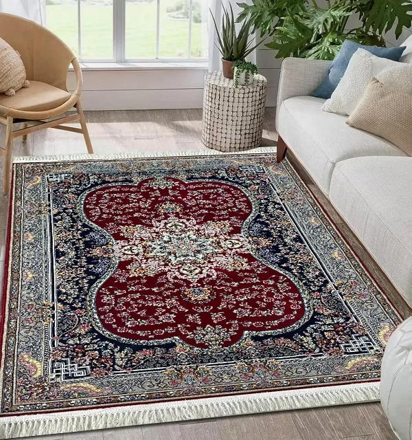 Sarvestan Maroon Design Rug