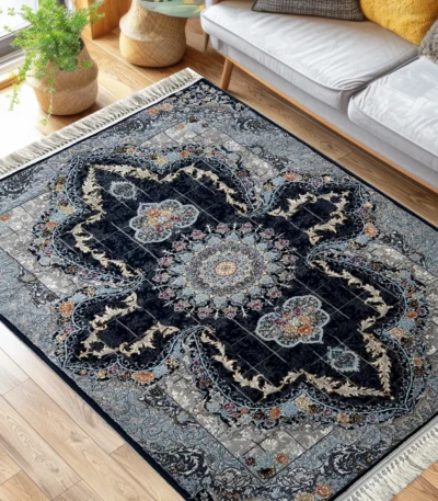 Sarvestan NavyGrey Rug
