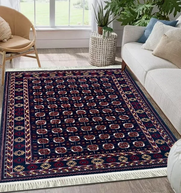 Sarvestan NavyMaroon Design Rug