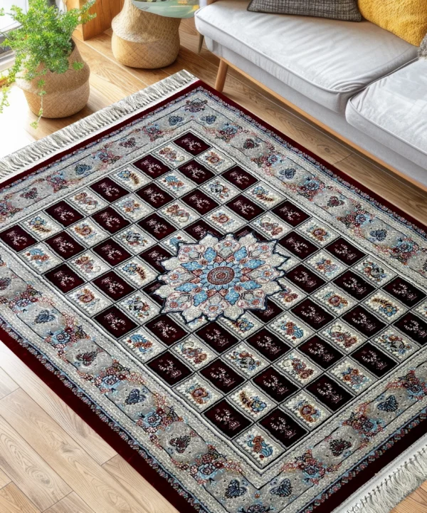 Sarvestan RedGreyBlue Rug