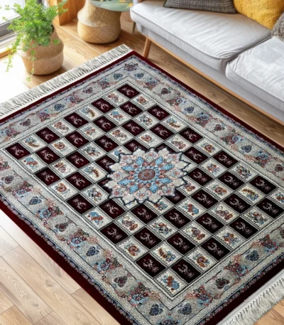Sarvestan RedGreyBlue Rug