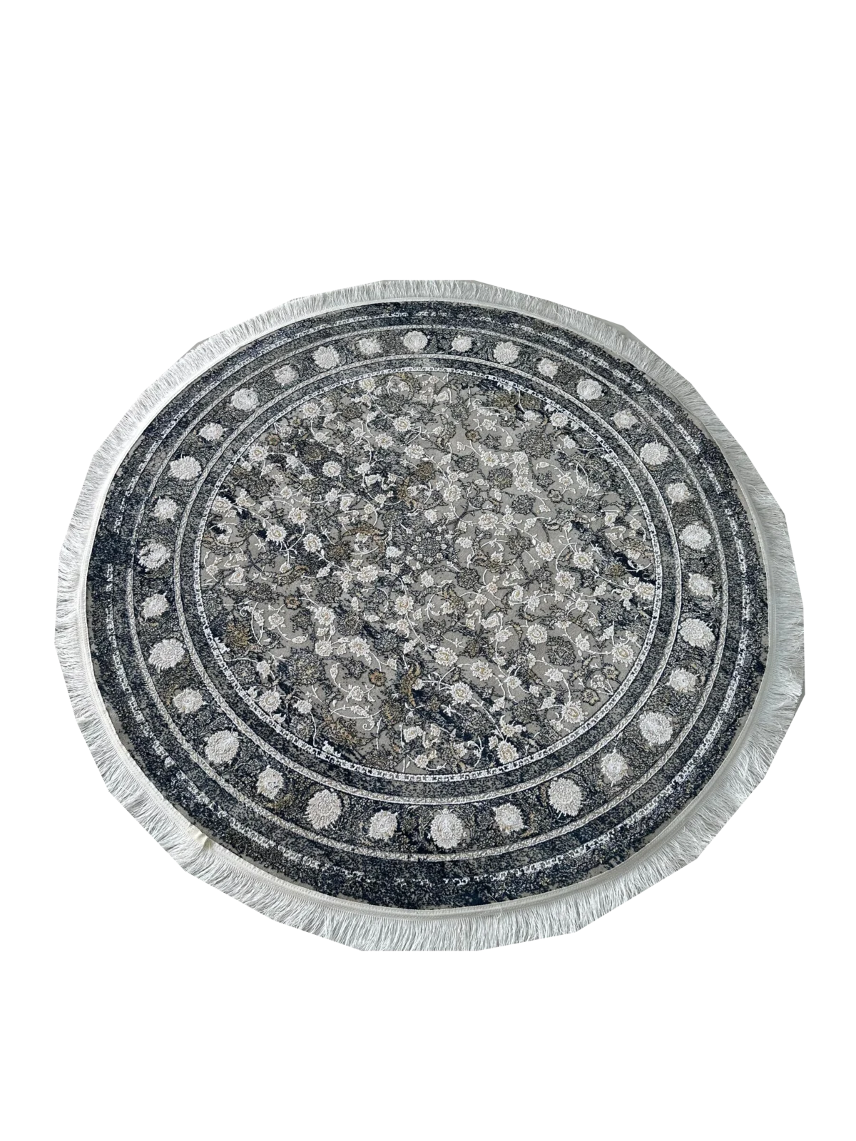 Farsh MixGreyWhite Circle Rug
