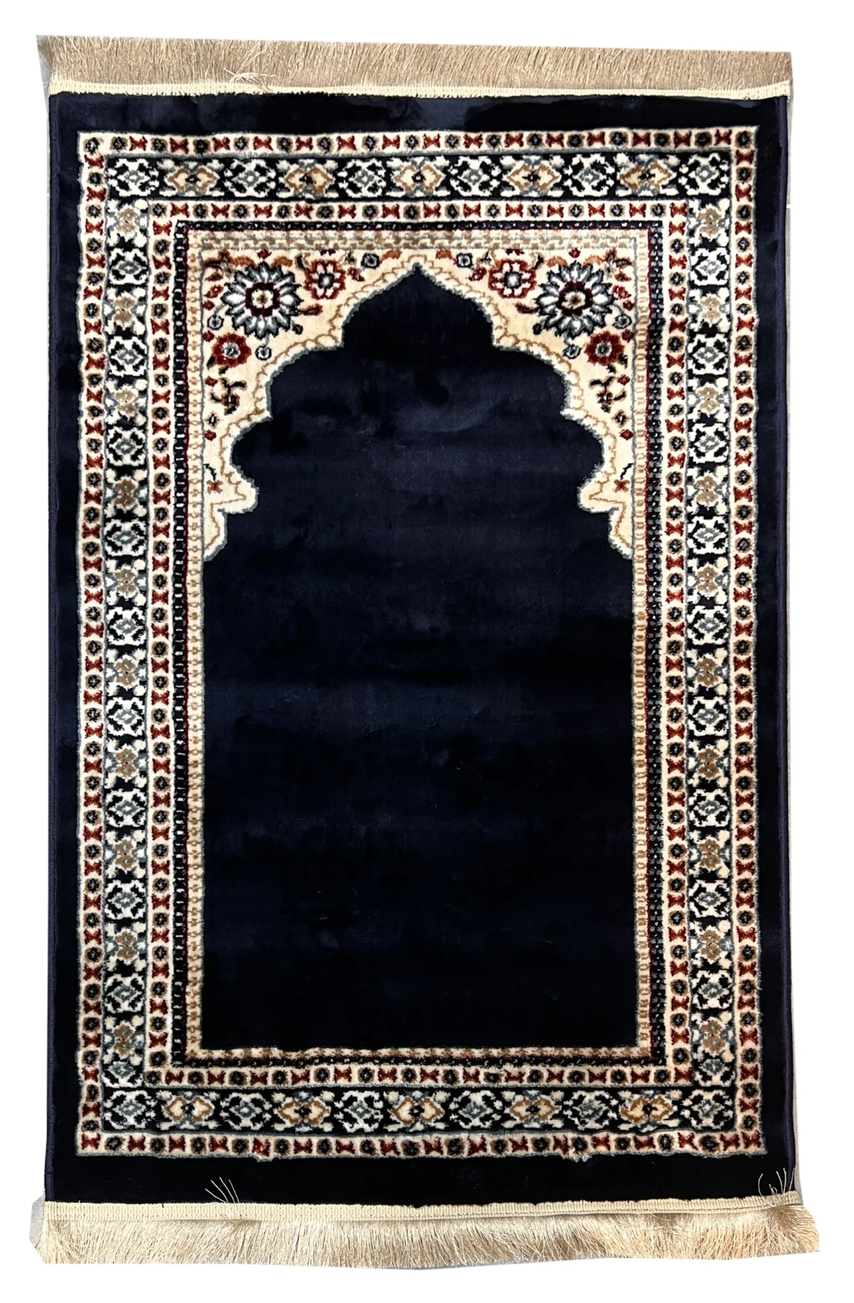 Garnet Janamaz Silky Premium Woven Prayer Mat Style 1 - Image 2