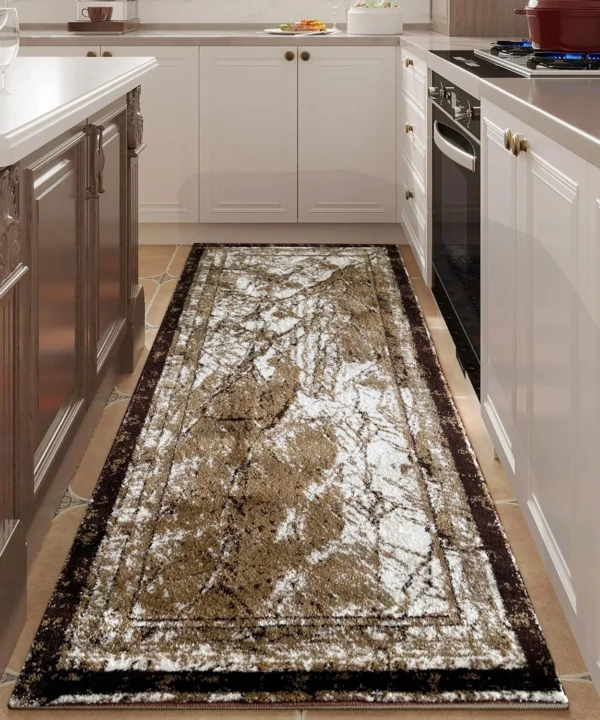 Ideal Eagle BeigeWhiteBrown Runner