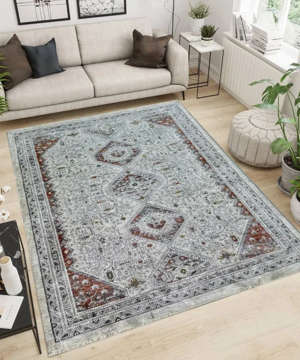 Kartal Carpets Multi Ivory OffWhite Rug