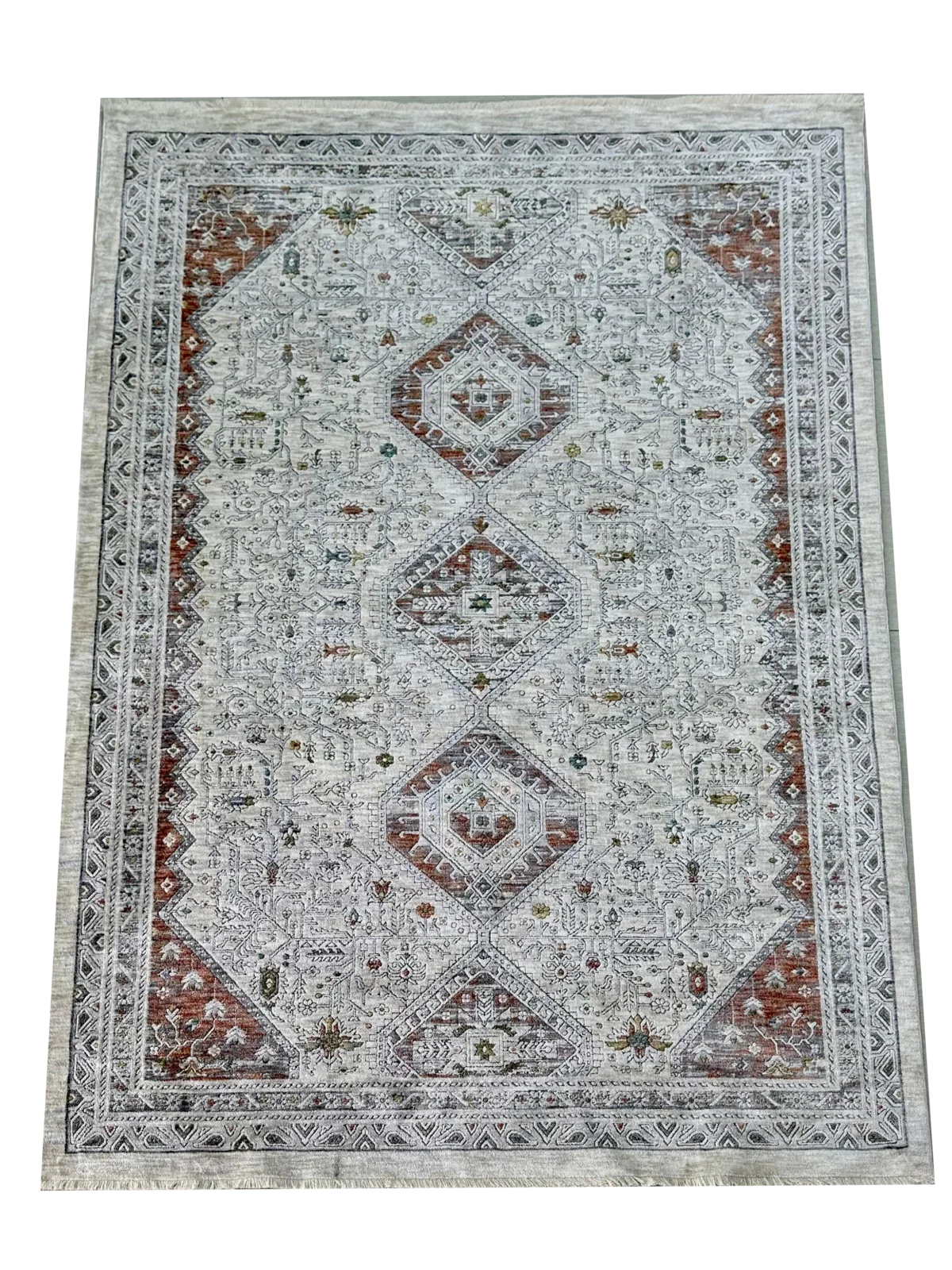Kartal Carpets Multi Ivory OffWhite Rug