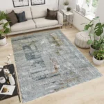 Kartal Carpets Shrink LightBeige GreyOliveRust Rug