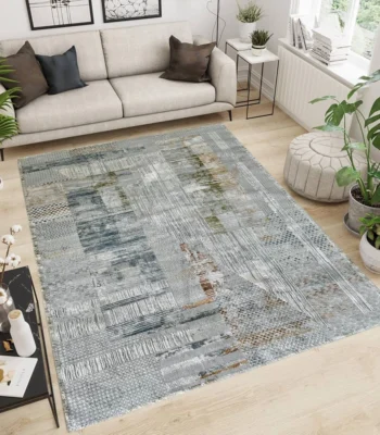 Kartal Carpets Shrink LightBeige GreyOliveRust Rug