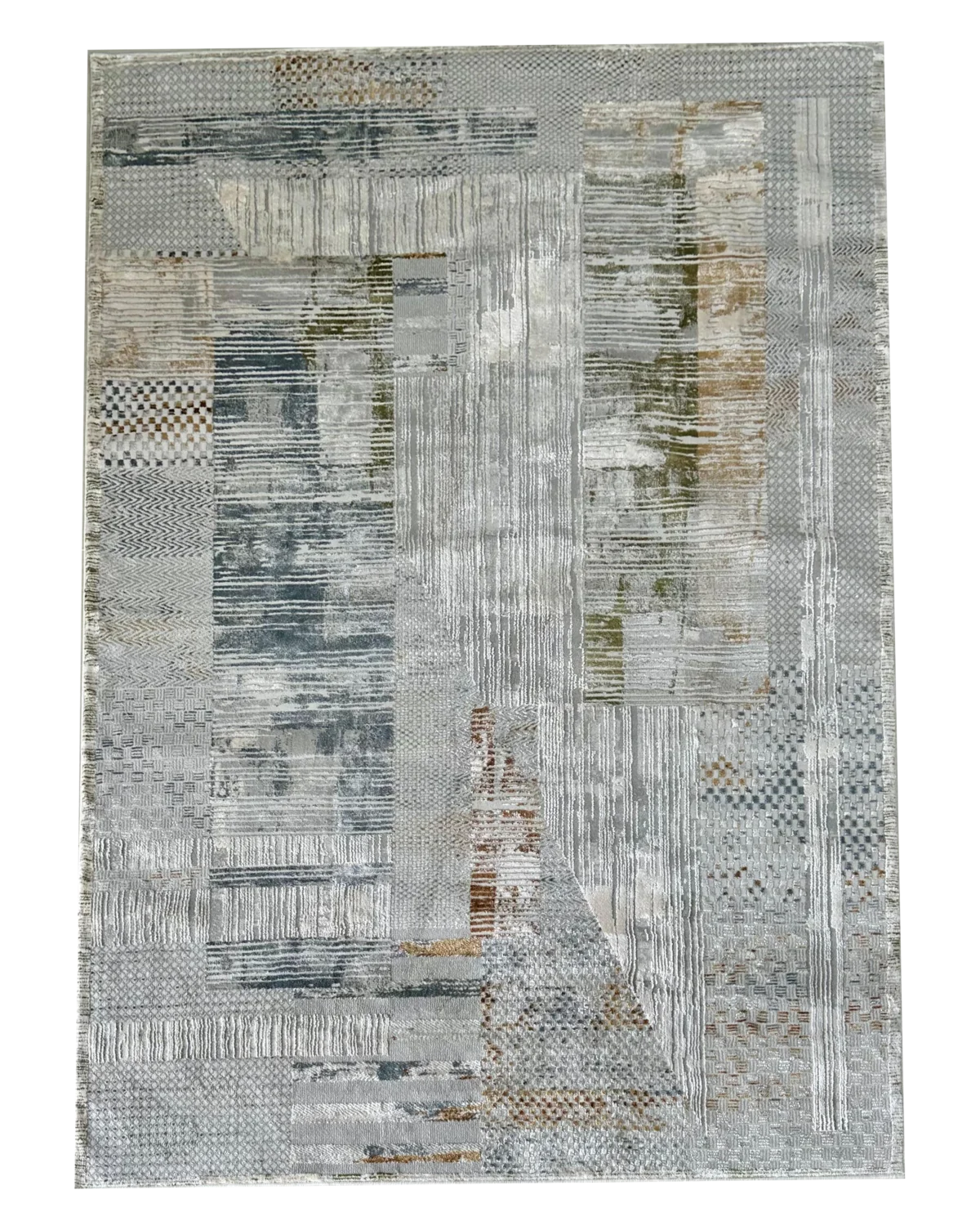 Kartal Carpets Shrink LightBeige GreyOliveRust Rug - Image 2