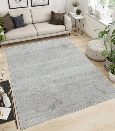 Kartal Carpets Shrink LightGrey White Rug