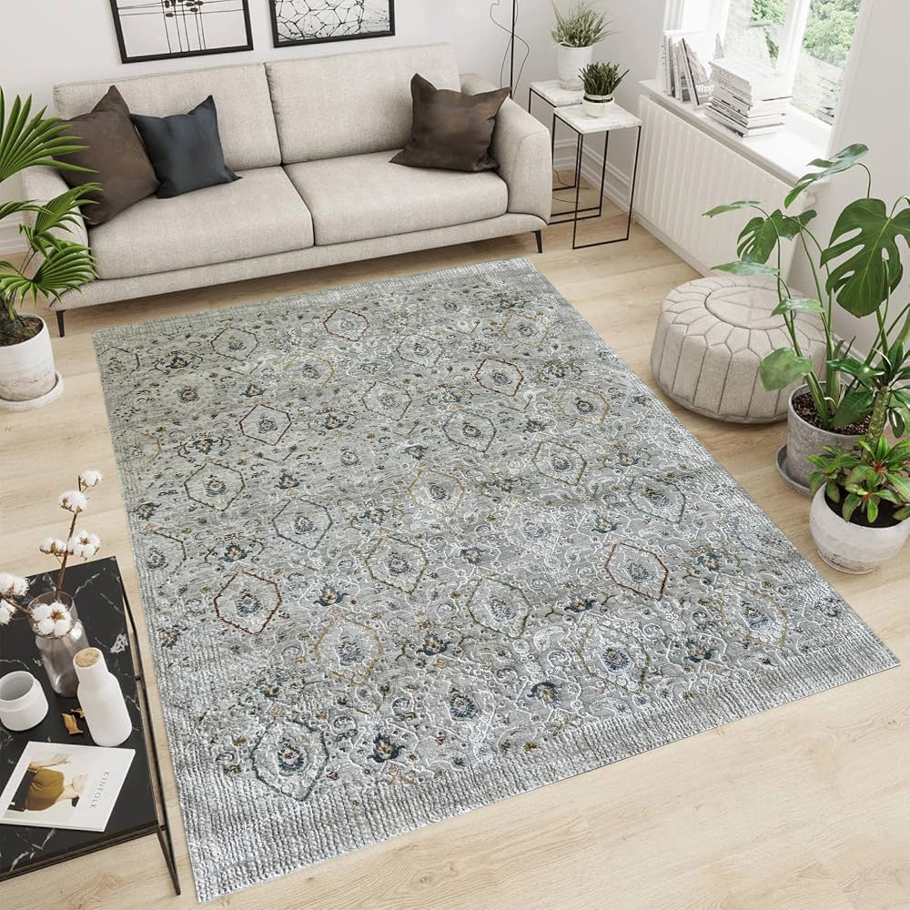 Kartal Carpets ShrinkLightBeige OliveRustGrey Rug