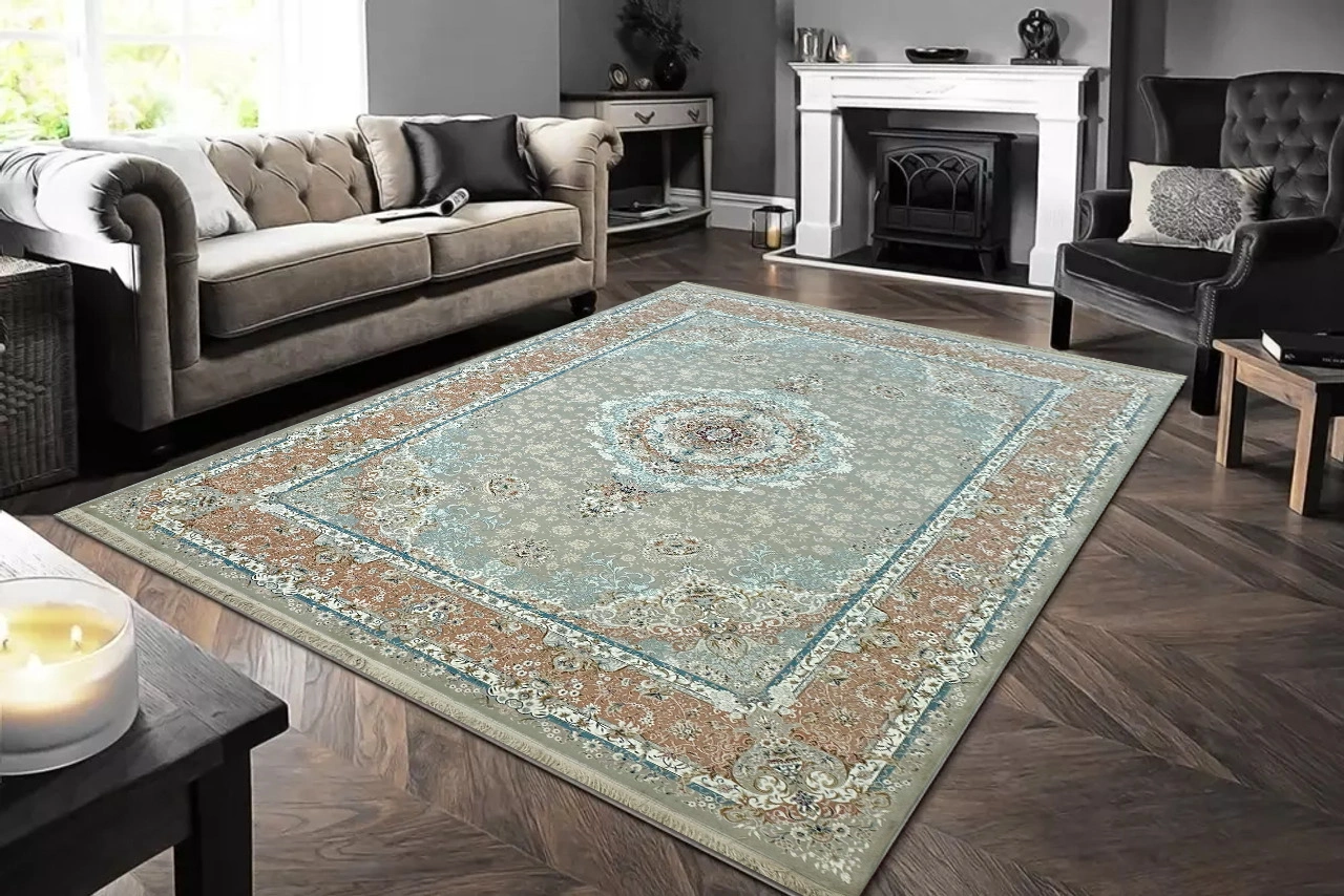 Khate Reh Kashan Carpets Grey Rug