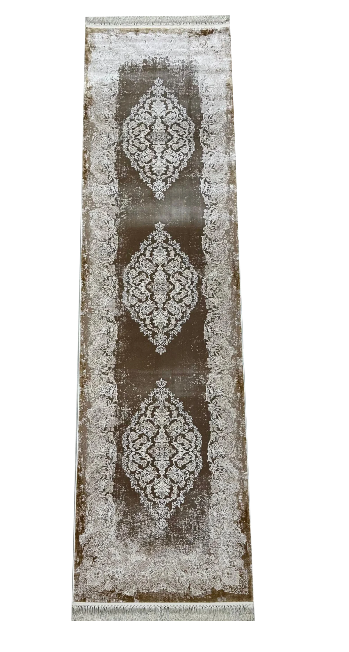 Pierre Cardin Woven Modern BrownWhite Runner