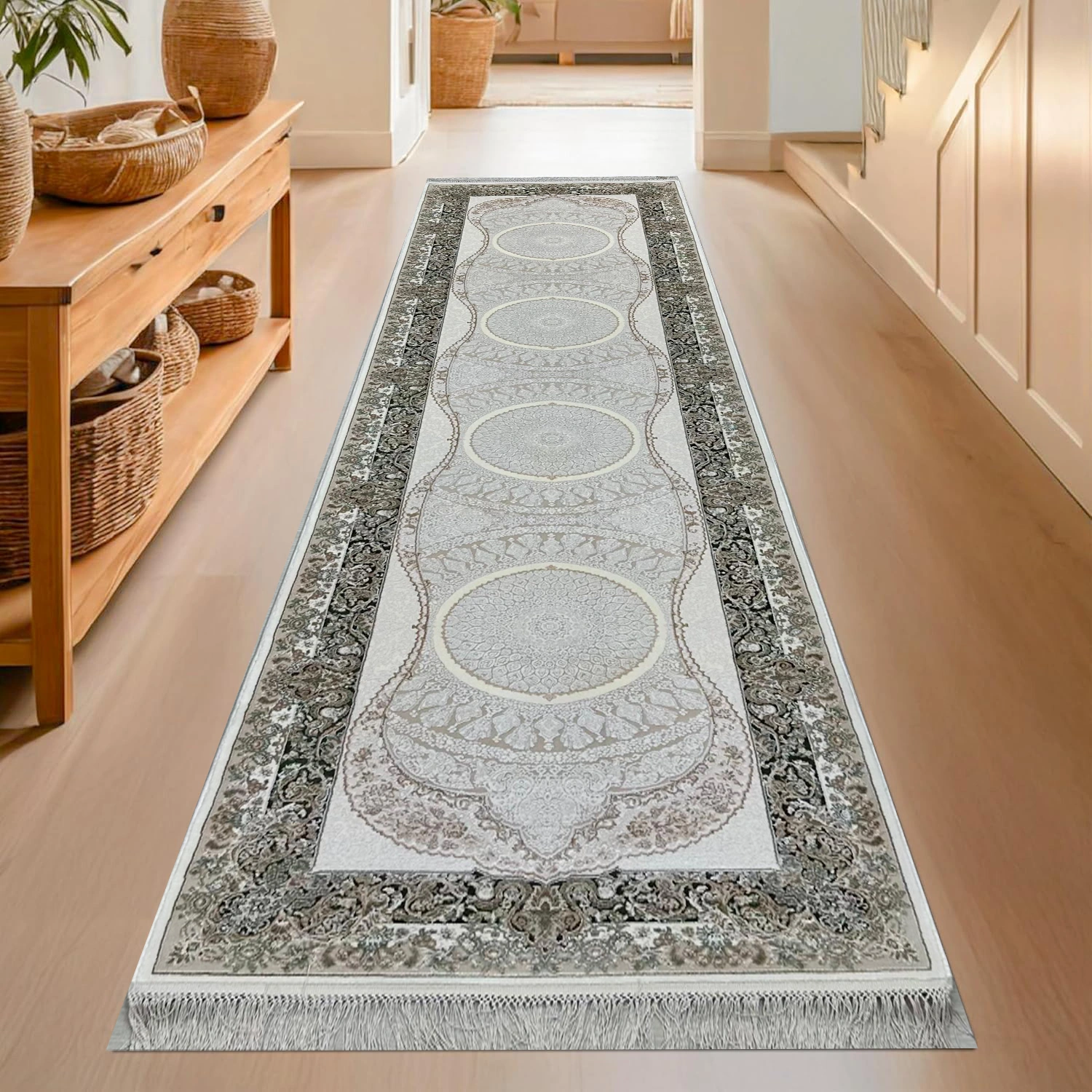 Pierre Cardin Woven Modern CreamWhite Runner