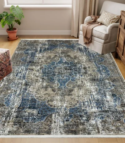 Alpine BeigeLBlueFdy Rug
