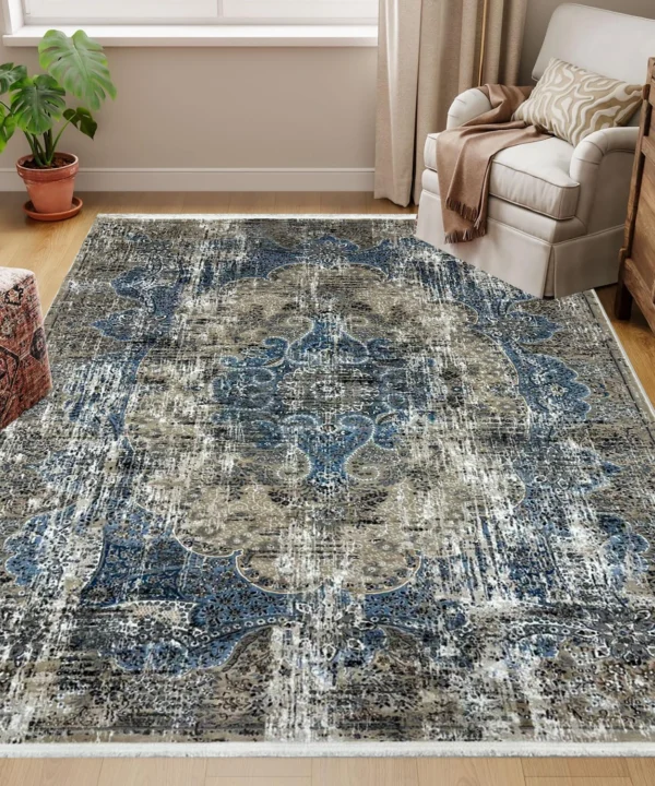 Alpine BeigeLBlueFdy Rug