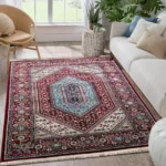 Exir Carpets Red PolisterSilky Rug