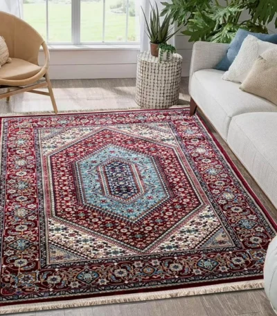 Exir Carpets Red PolisterSilky Rug