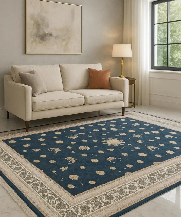Hedayati Carpets Farsh-e-Irani Blue Floral Rug