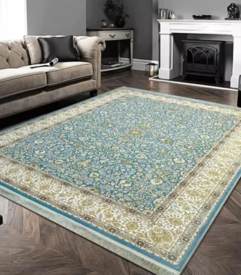 Hedayati Carpets Farsh-e-Irani SkyBlue Gold Rug