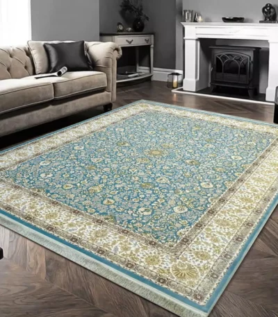 Hedayati Carpets Farsh-e-Irani SkyBlue Gold Rug