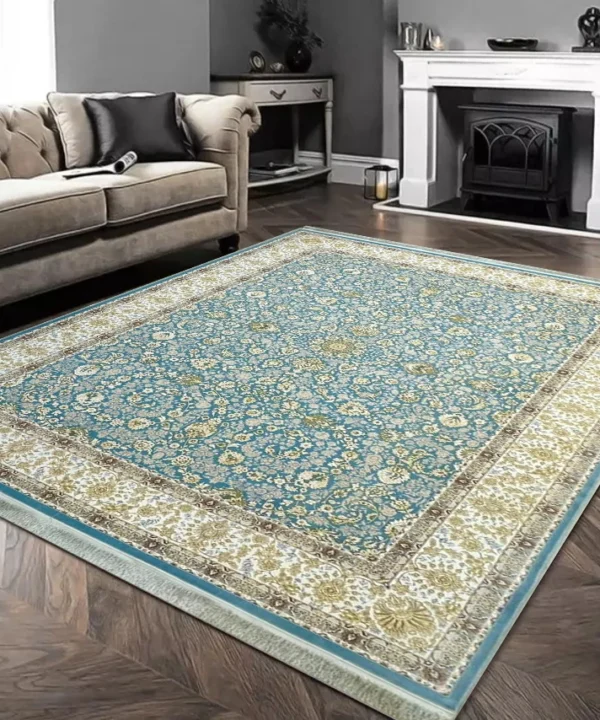 Hedayati Carpets Farsh-e-Irani SkyBlue Gold Rug