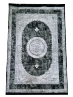 Jordan Rugs Silver Collection GreyBlack Rug - Image 2