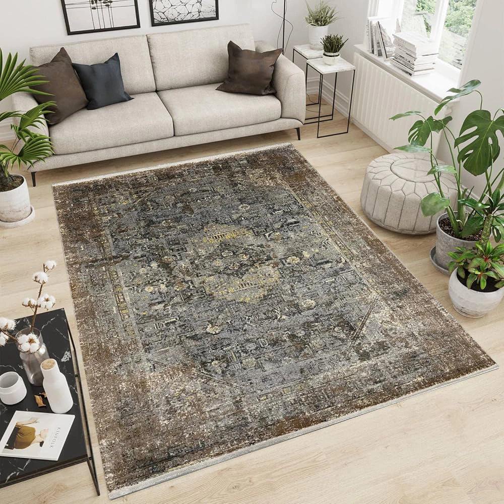 Brooklyn HB.Grey & Brown LBrown Rug