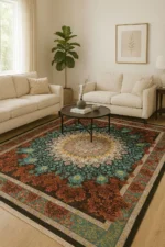 Farsh Diba Carpets BrownGreen Rug 10x13