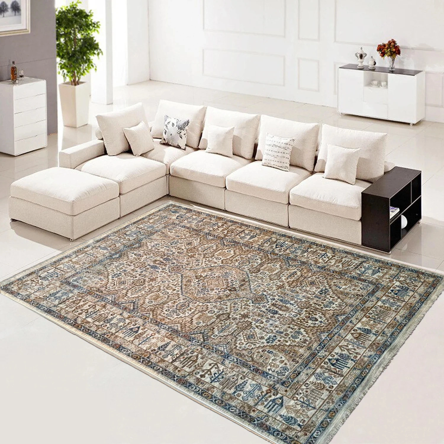 Raye Carpets Ayyildiz CreamNavy Rug
