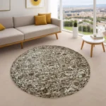 Sorrento Dallas BeigeBrown Round Rug