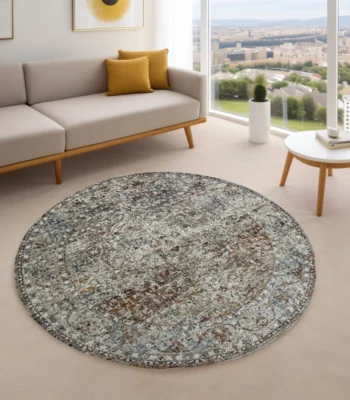 Sorrento Dallas BeigeCream Round Rug