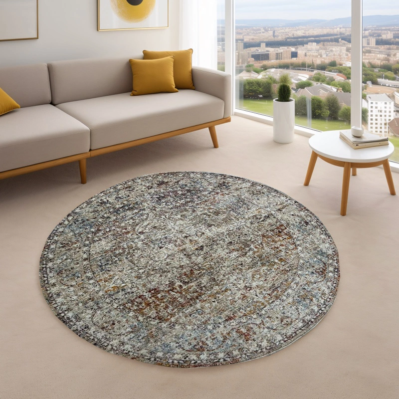 Sorrento Dallas BeigeCream Round Rug