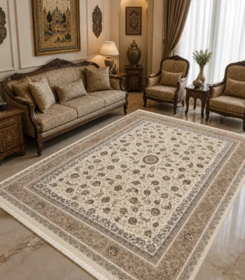 Baharestan Carpets White Rug