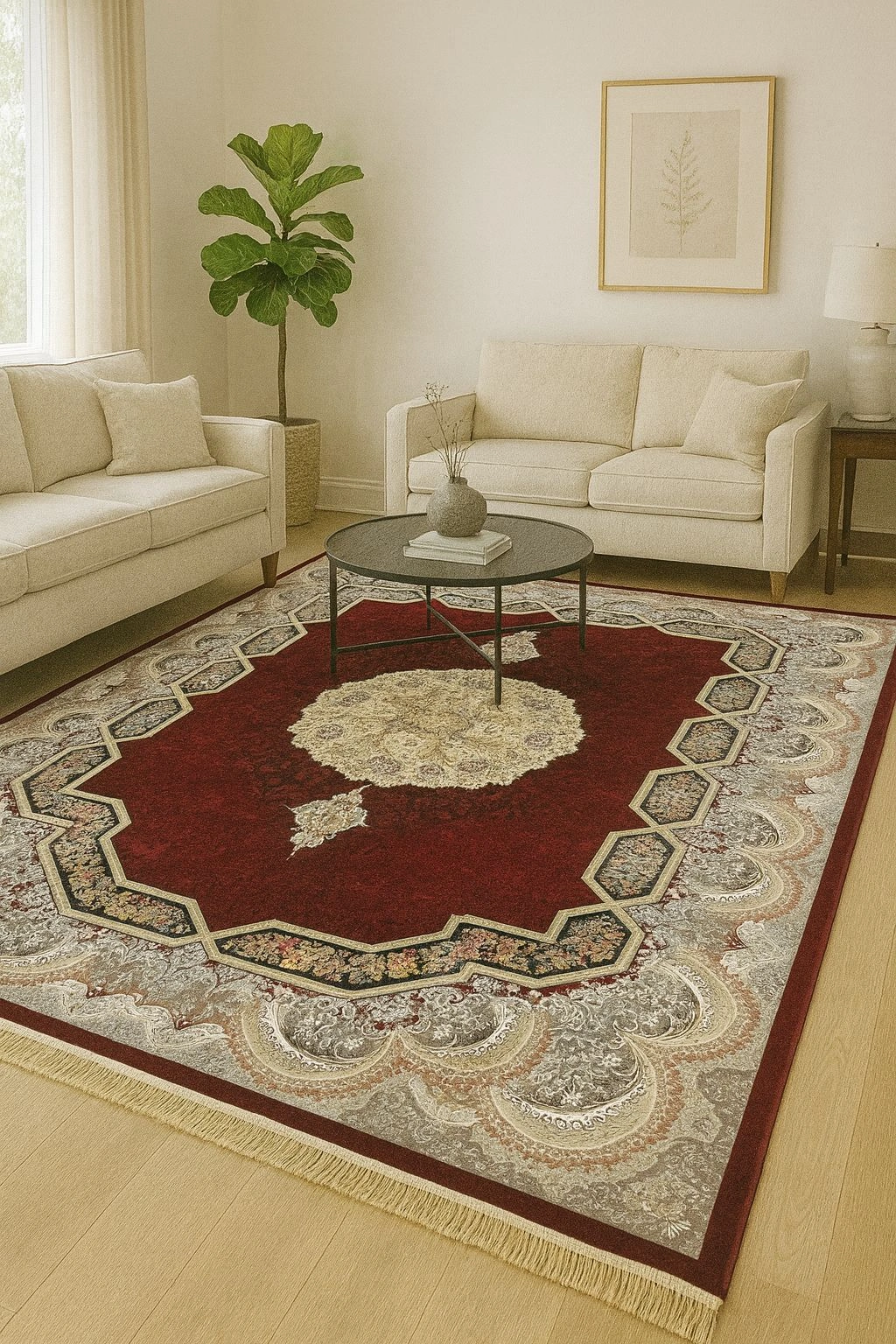 Behesht Maroon Rug