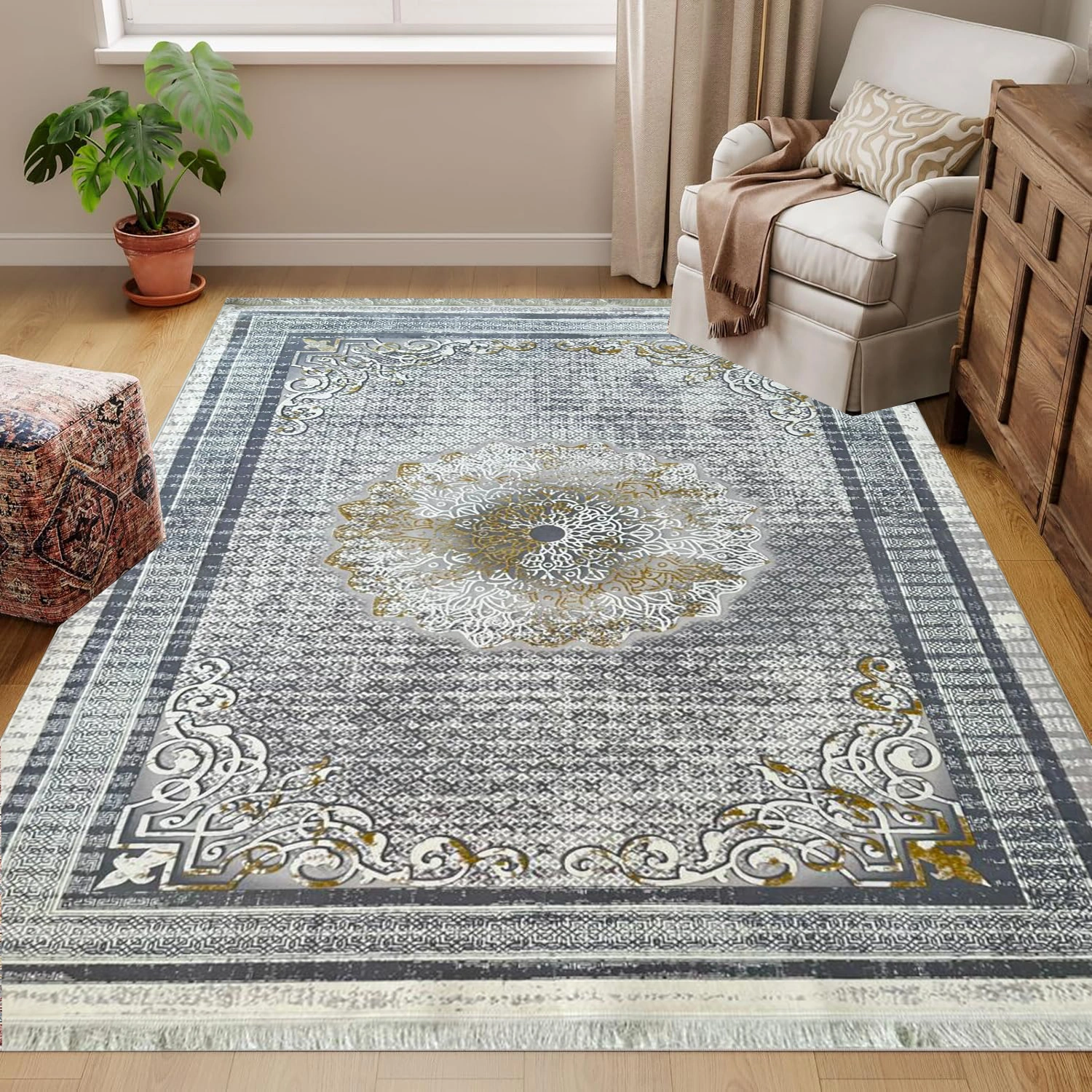 Classic Carpets WhiteGrey Rug