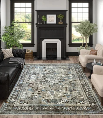 Elements Beige D.Brown Rug