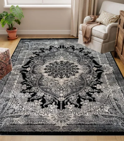 Jordan Rugs BlackGrey Rug