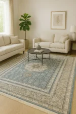 Kashan Avisa Carpet Blue Rug