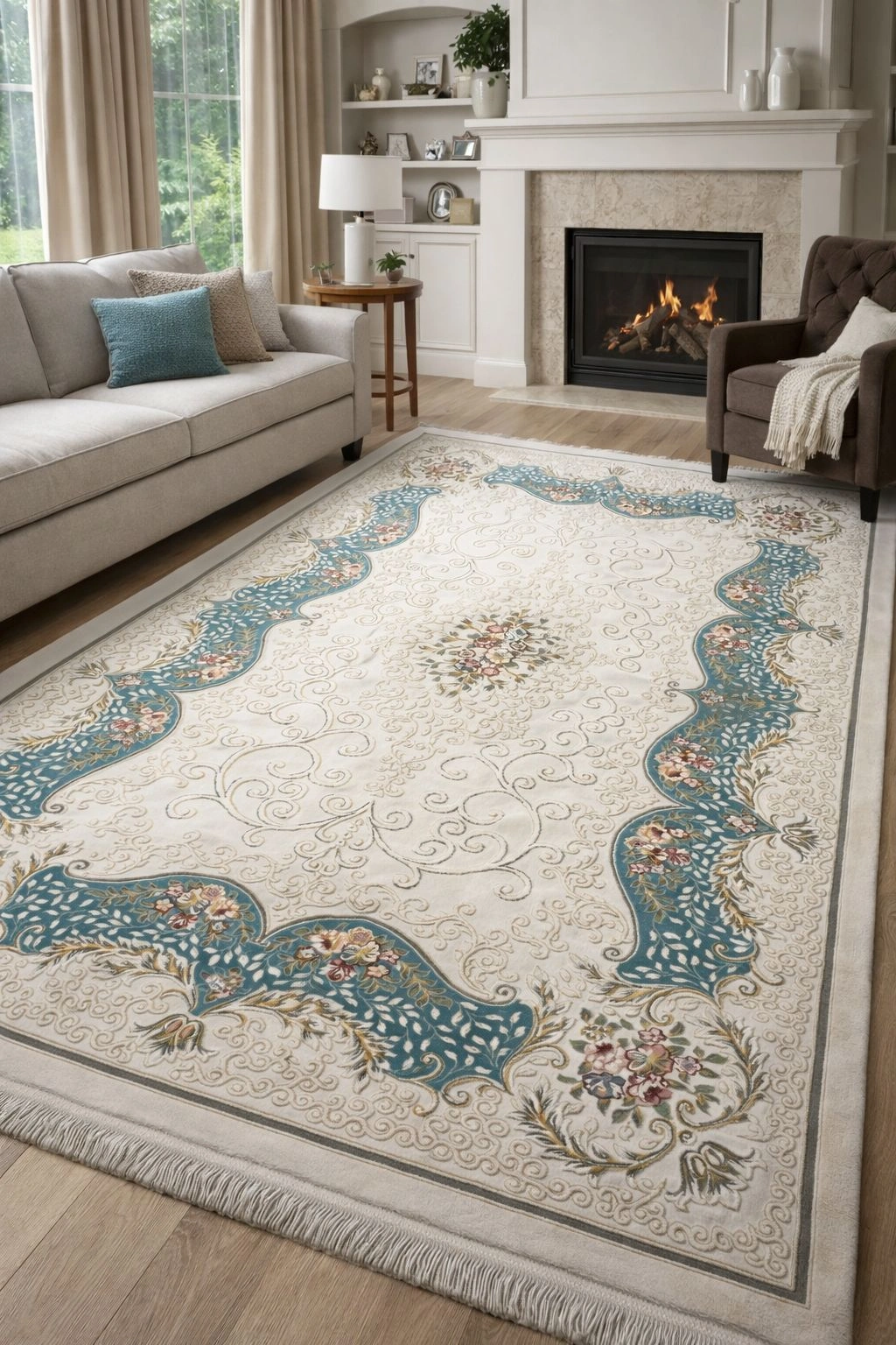 Irani WhiteFerozi Rug 700 Reeds Mk Irani WhiteFerozi Rug